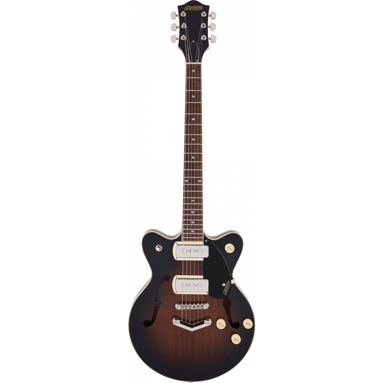 Gretsch G2655 P90 Streamliner Jr. P90 with V Stoptail Brownstone