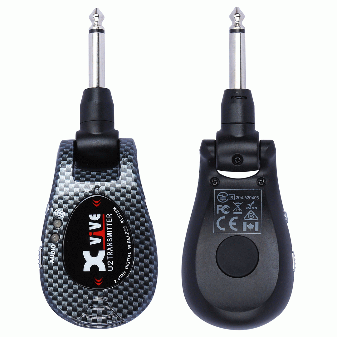 XVive U2 2.4GHZ Wireless Guitar System Carbon