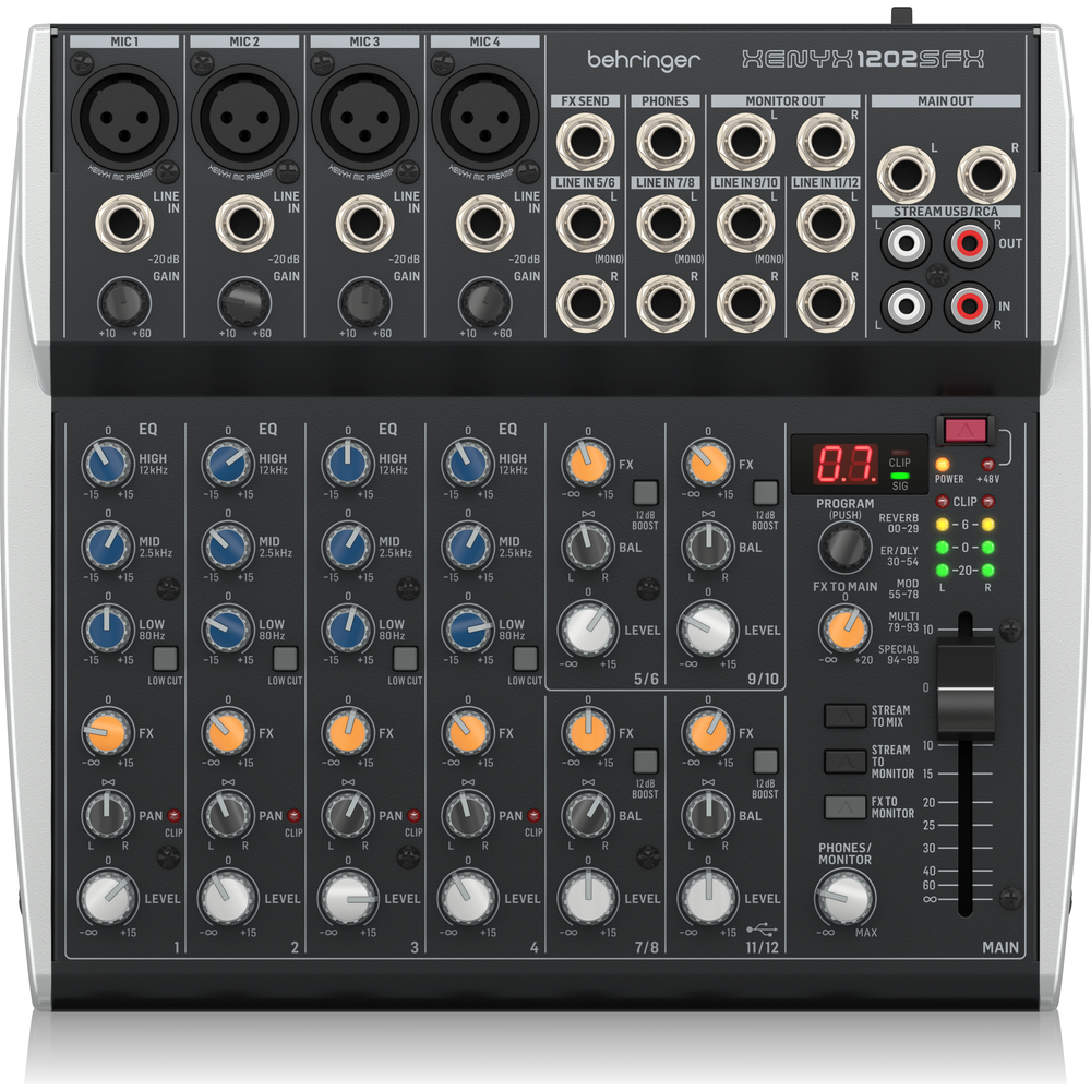 Behringer Xenyx 1202SFX 12 Ch Mixer W/USB & FX