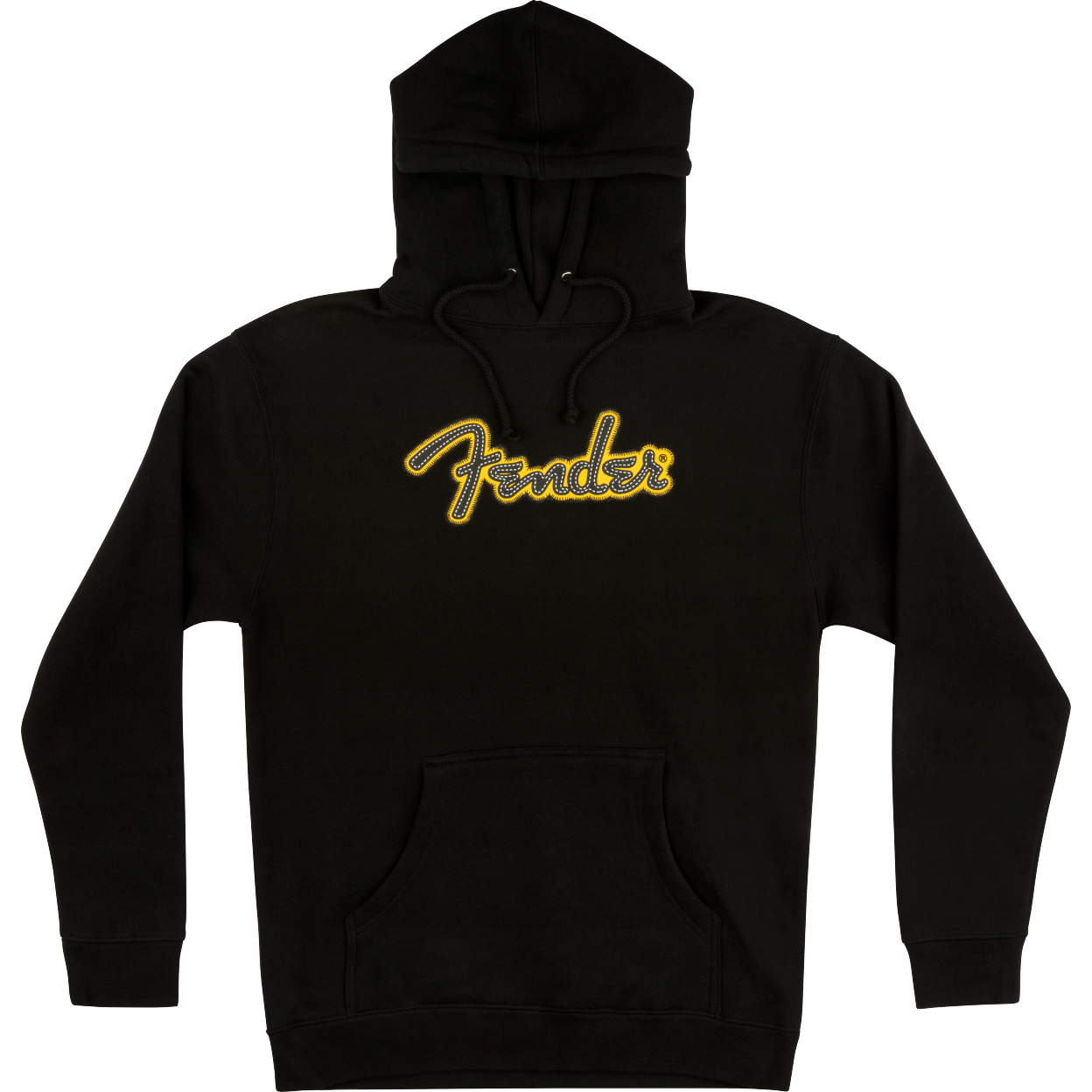 Fender Yellow Stitch Logo Hoodie Black XL