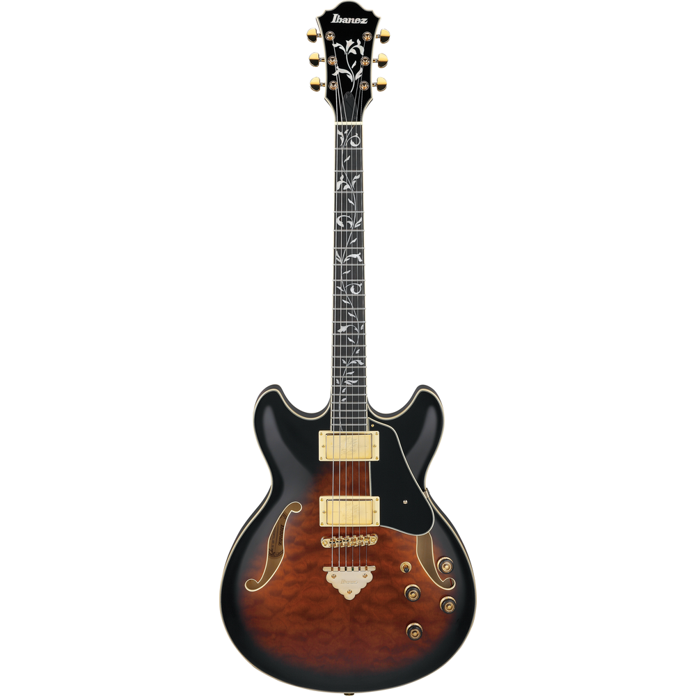 Ibanez AS93QMSP Dark Brown Sunburst Electric Guitar