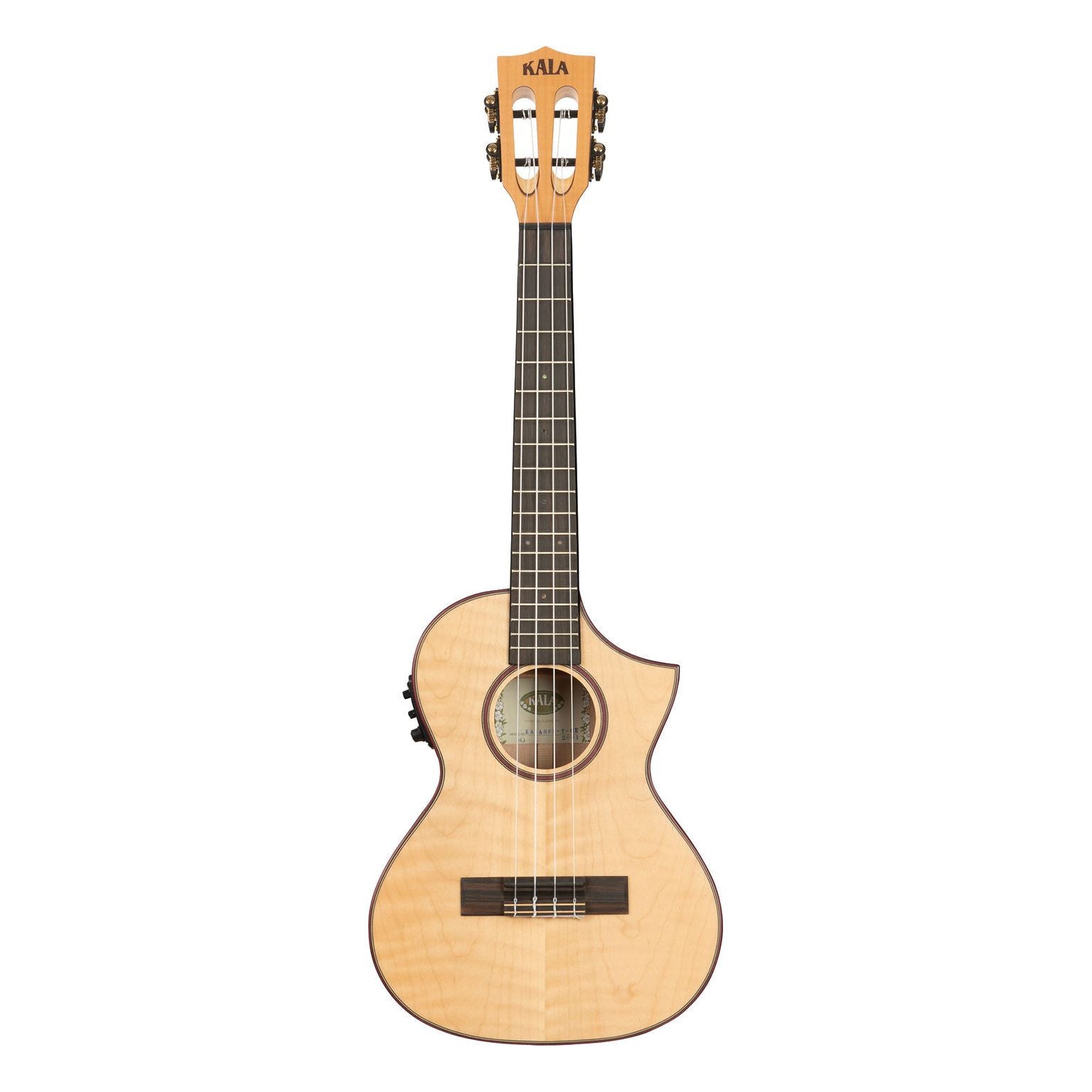 Kala All Solid Flame Maple Cutaway Tenor Ukulele w/ EQ & Bag