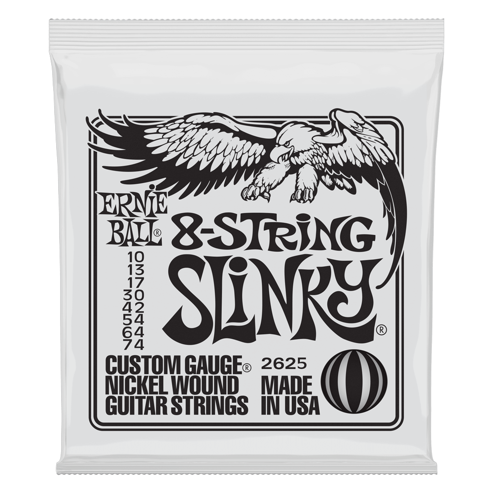Ernie Ball Slinky Electric Guitar Strings - 8 String - Slinky 10-74