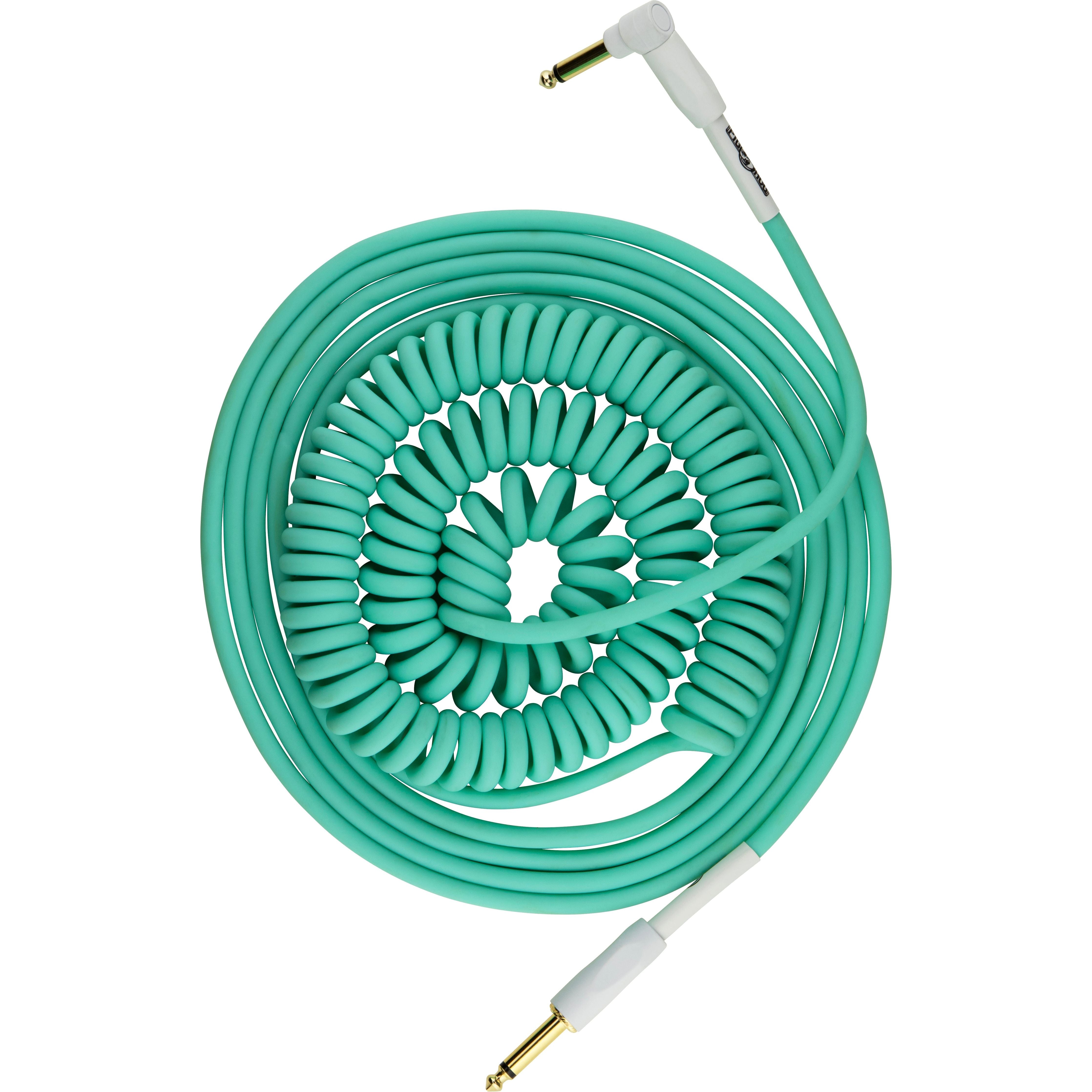 Pig Hog Half Coil Cable 30ft Seafoam Green