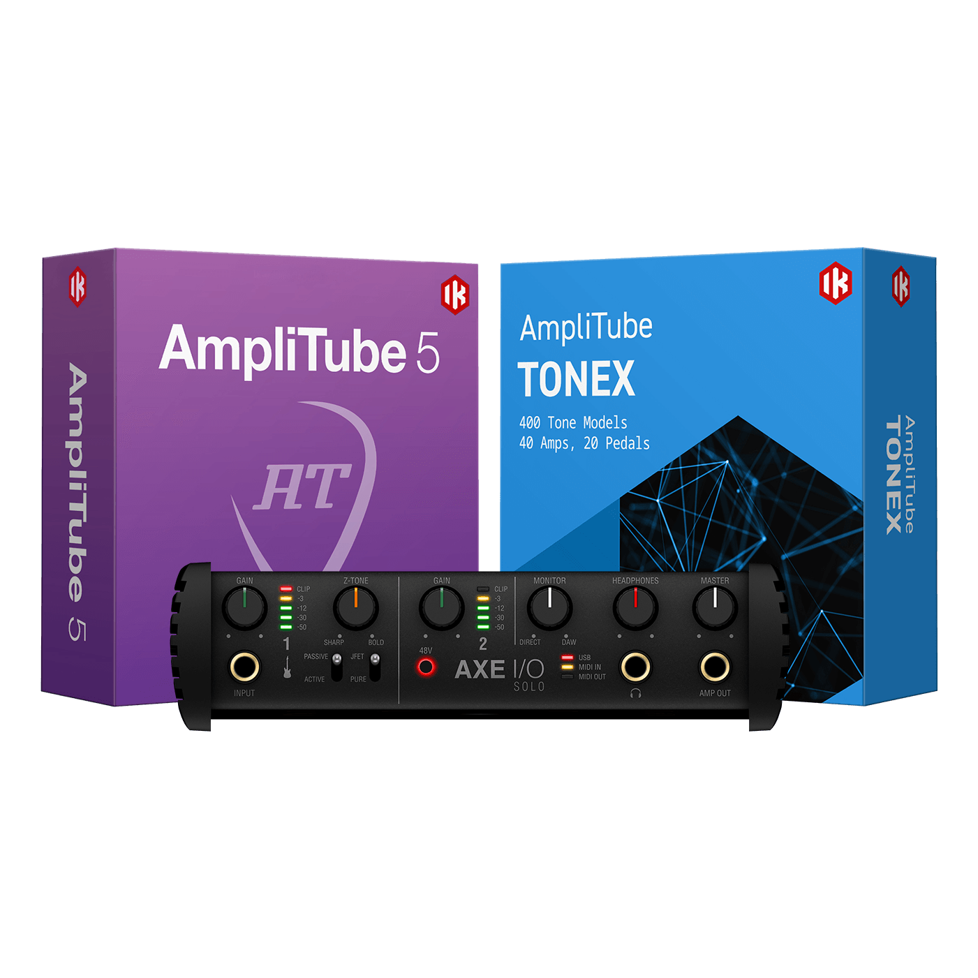 IK Multimedia AXE I/O Solo + AmpliTube 5 + TONEX Bundle