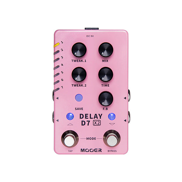 MOOER D7 X2 Stereo Delay Pedal