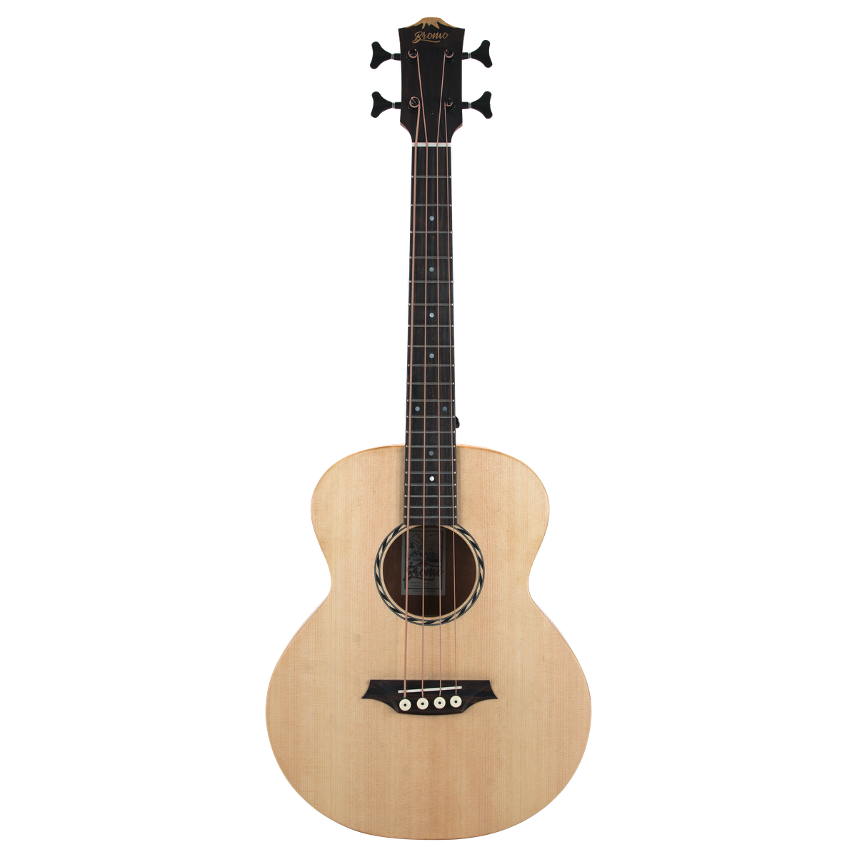 Bromo BAT8E Solid Top Acoustic Electric Bass Guitar With Gigbag