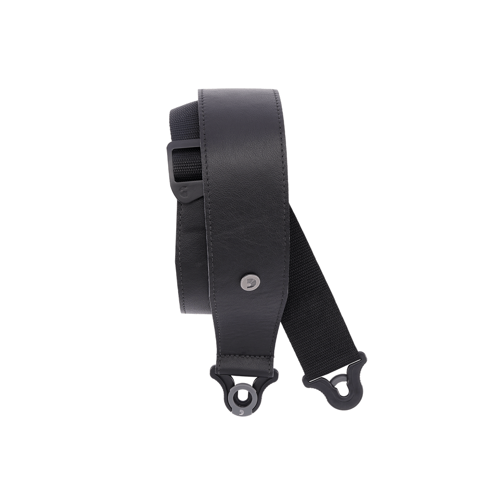 D'addario Comfort Leather Auto Lock Strap 2.5" Black