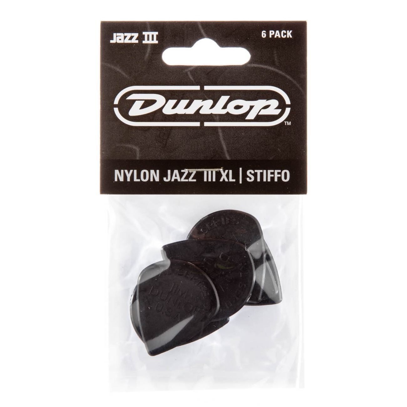 Jim Dunlop JP5XLS Jazz III XL Players Pack Black Nylon Stiffo