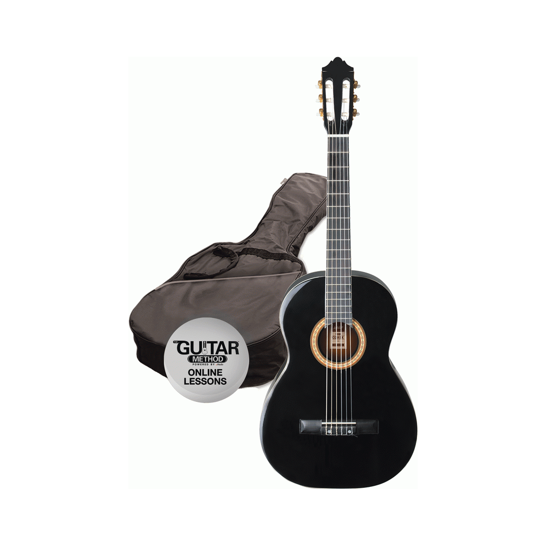 Ashton CG12 1/2 Size Classical Guitar Pack in Black