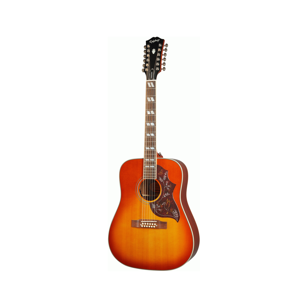 Epiphone Inspired by Gibson Masterbilt Hummingbird 12 string - Aged Cherry