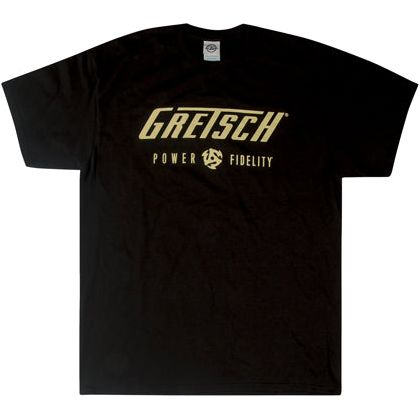 Gretsch Power & Fidelity Logo T-Shirt Black L