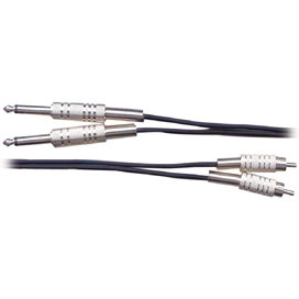AMS 6 foot 2 x 6.3mm TS (M) to 2 x RCA