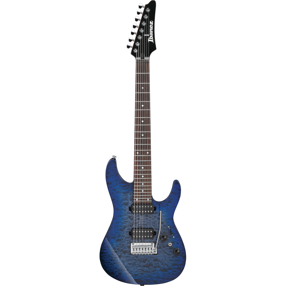 Ibanez AZ427P2QMTUB 7 String Electric Guitar Twilight Blue Burst