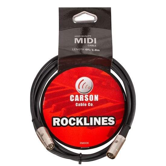 Carson Rocklines RMD06 6ft MIDI Cable