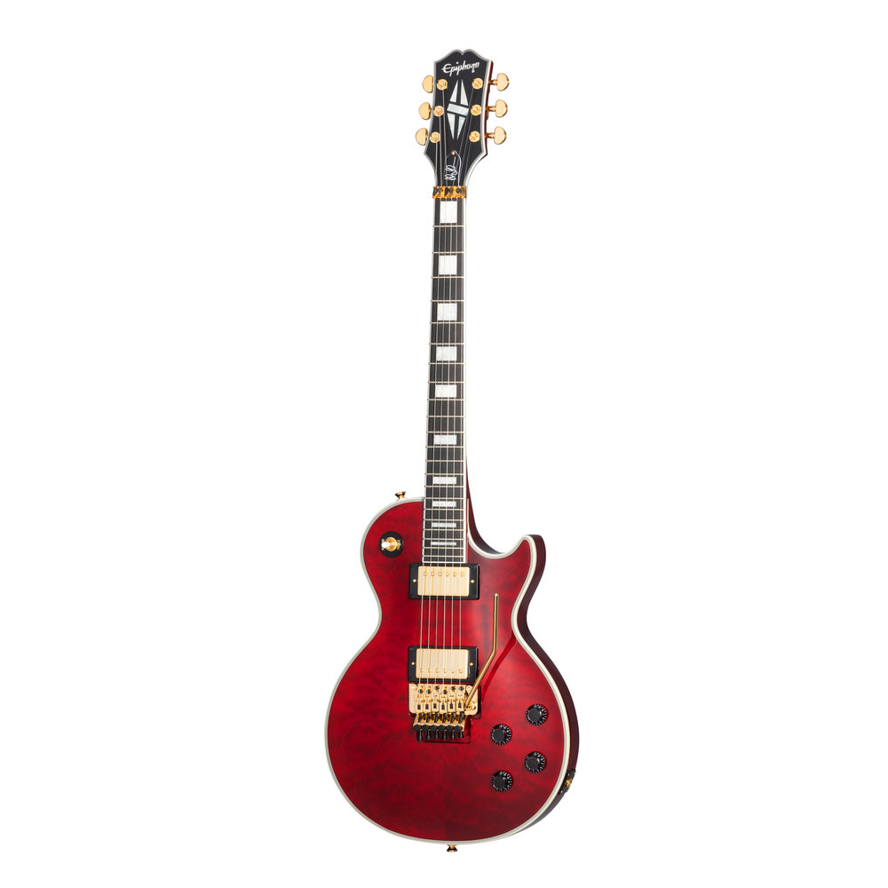 Epiphone Alex Lifeson Les Paul Custom Axcess Quilt Ruby
