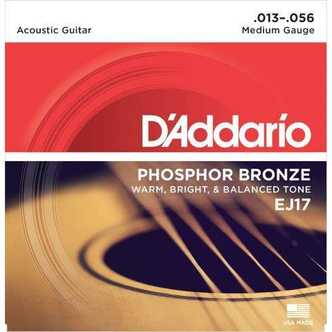 D'Addario Phosphor Bronze Acoustic Strings 13-56