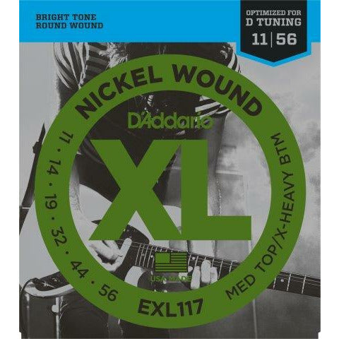 D'Addario Nickel Wound Electric Strings 11-56