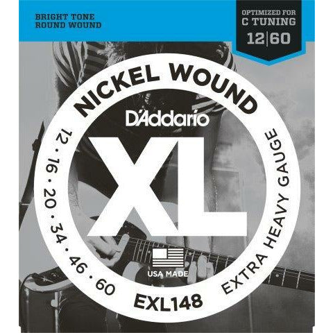 D'Addario XL Nickel Wound Electric Strings 12-60
