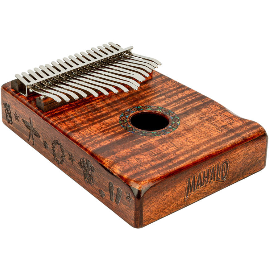 Mahalo 17 Note Kalimba Koa Flame