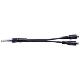 AMS YPK07 6.3 Mono Jack to 2 x RCA Female Cable.