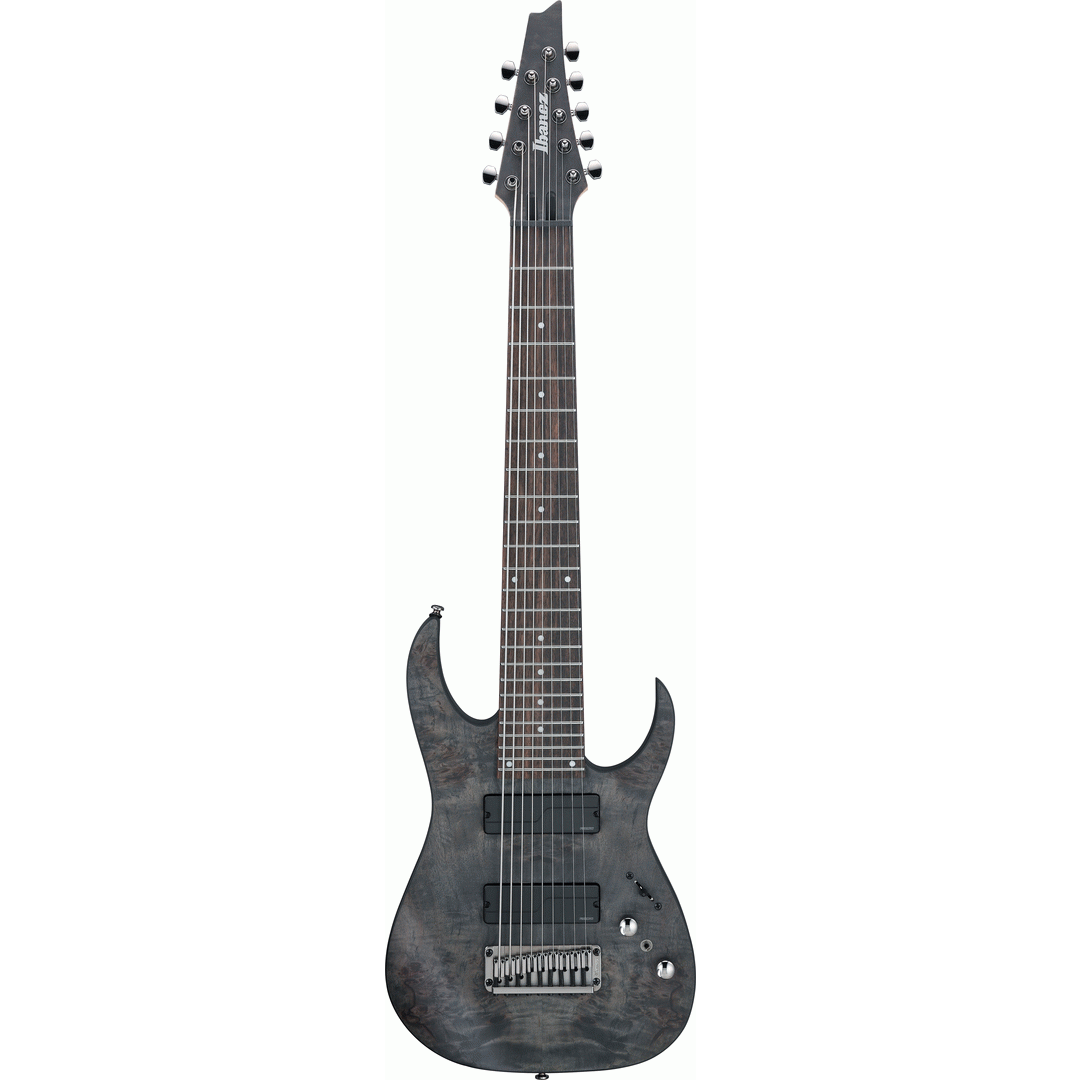 Ibanez RG9PB Transparent Gray Flat 9 String Electric Guitar