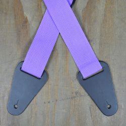 Colonial Leather Nylon Strap with Heavy Duty Leather Ends - Purple