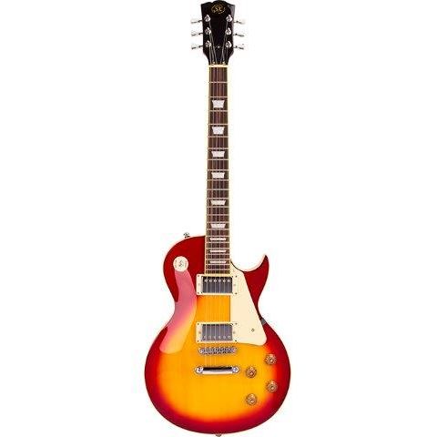 SX LP style Guitar with accessories - Cherry sunburst