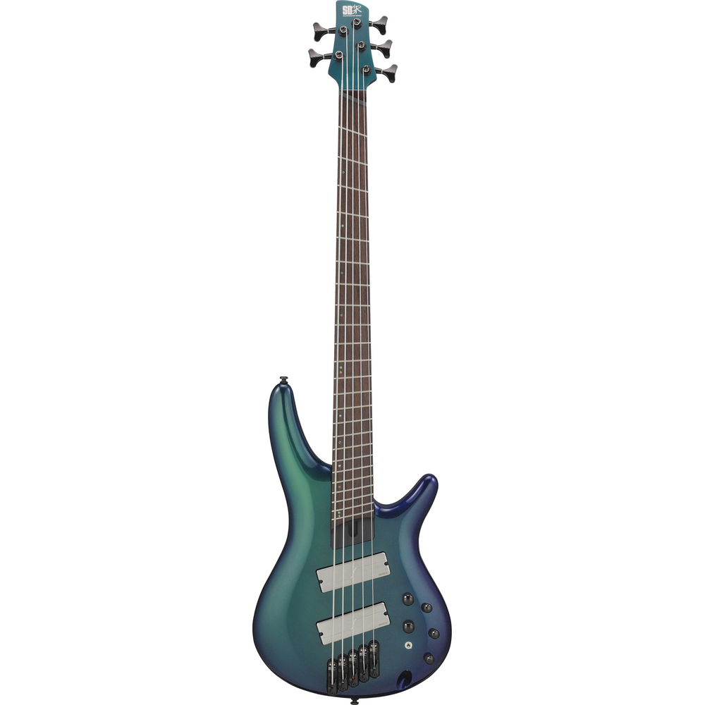 Ibanez SRMS725BCM 5 String Electric Bass Guitar Blue Chameleon