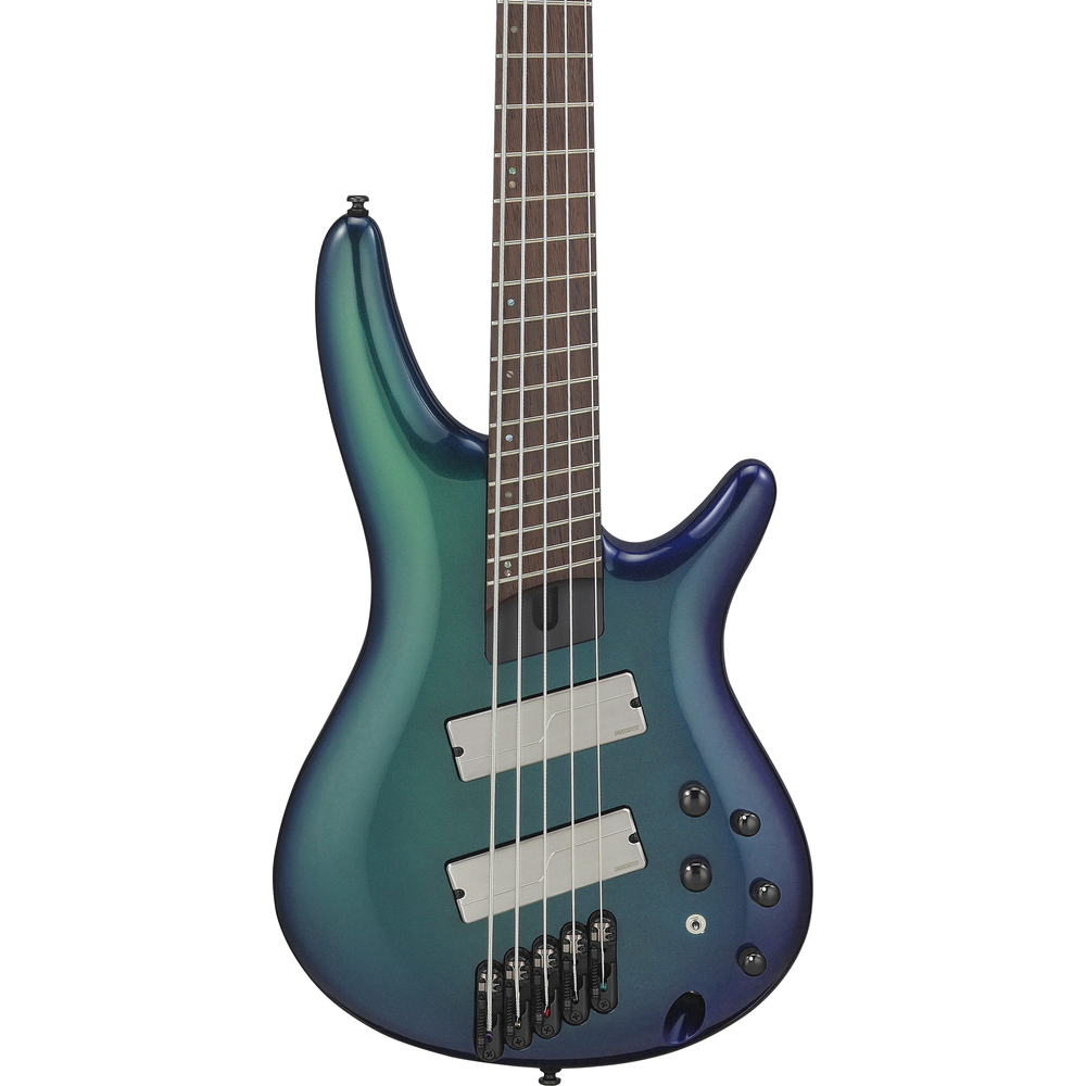 Ibanez SRMS725BCM 5 String Electric Bass Guitar Blue Chameleon