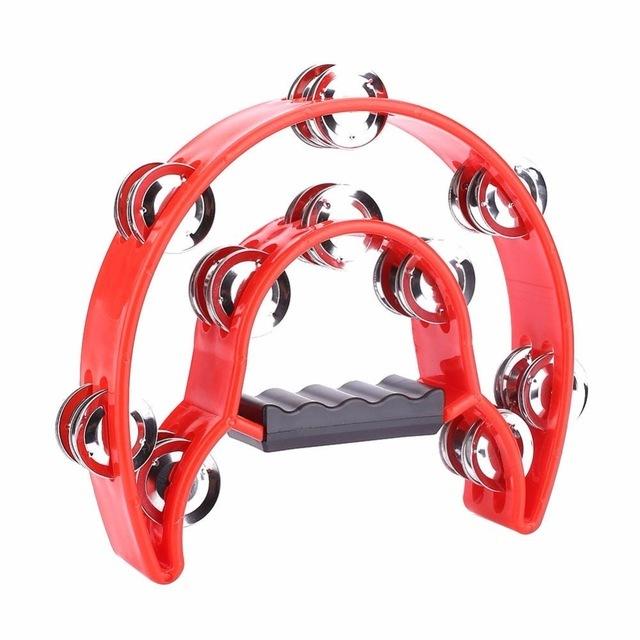 Mano Percussion Double Row Tambourine Red