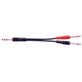 AMS YSM3 6.3 Stereo Jack to 2 x RCA Jack Cable