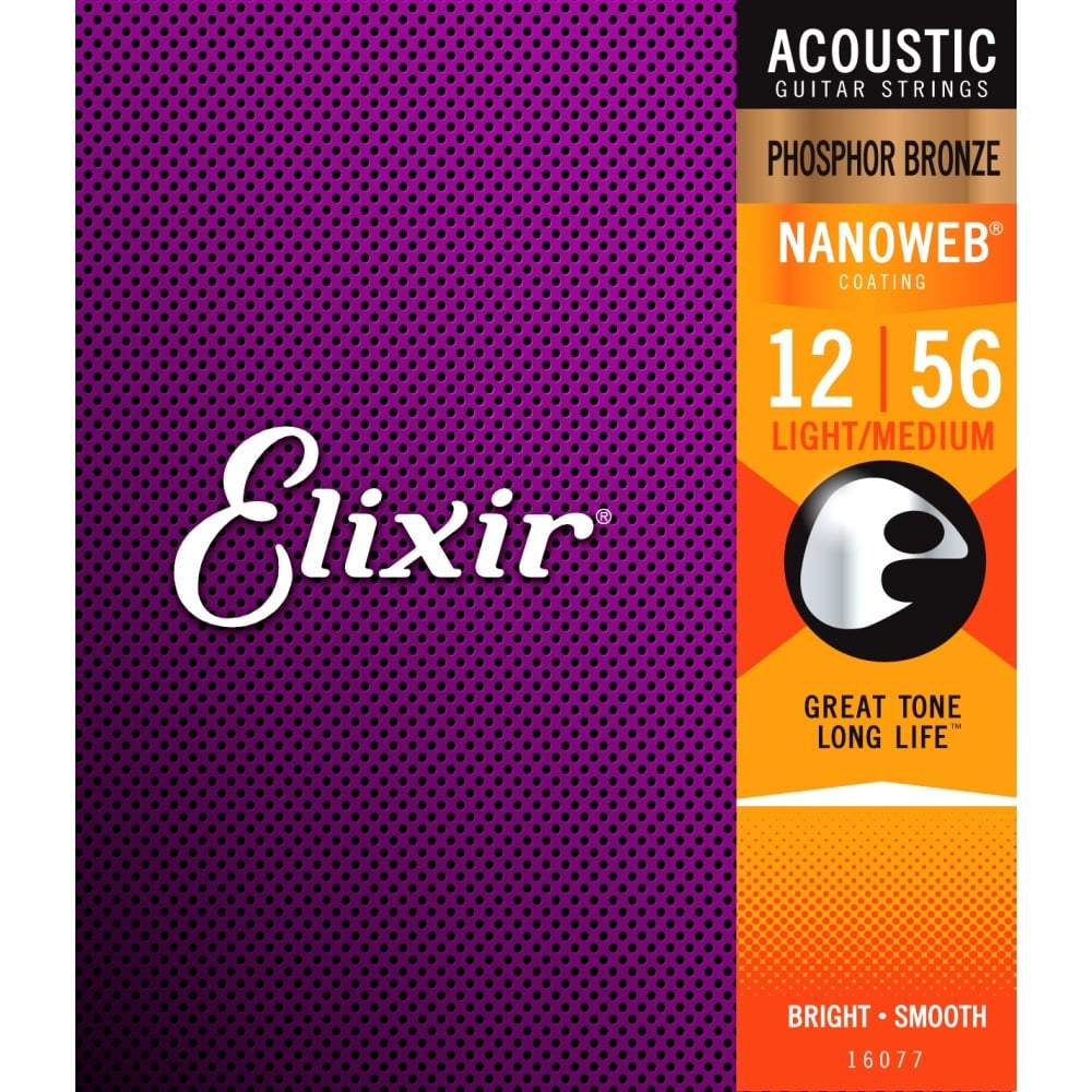 Elixir Nanoweb Phosphor Bronze Acoustic Strings