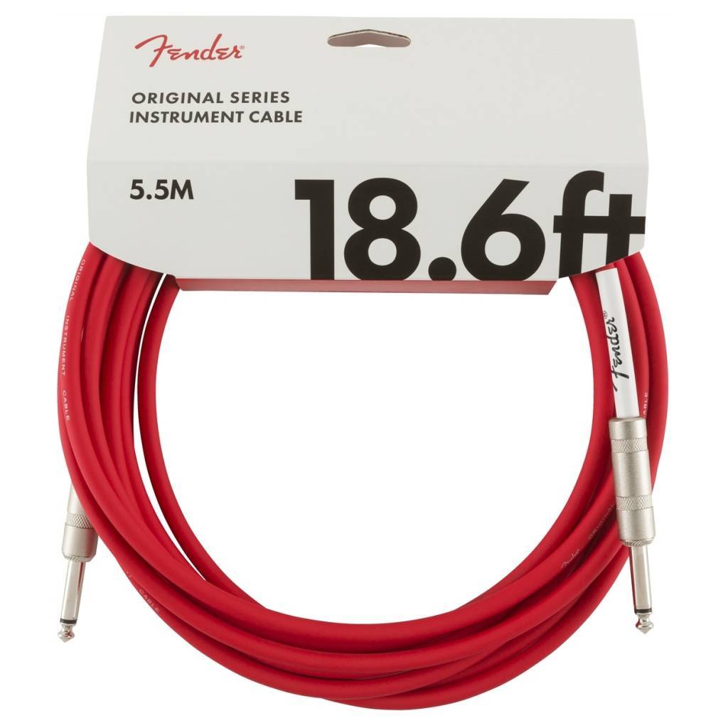 Fender Original Series 18.6ft Instrument Cable Fiesta Red