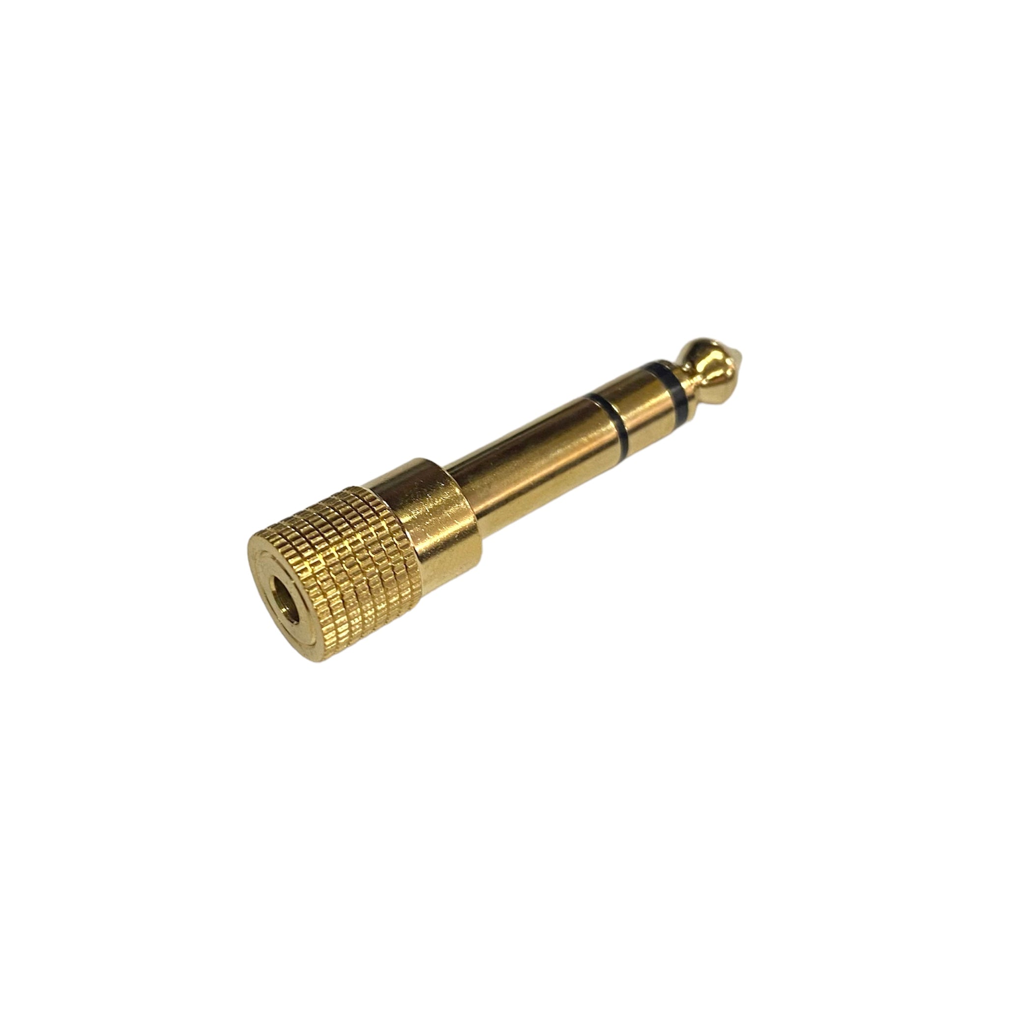 Adaptor - Stereo 3.5mm Female to 6.3mm Male - Gold