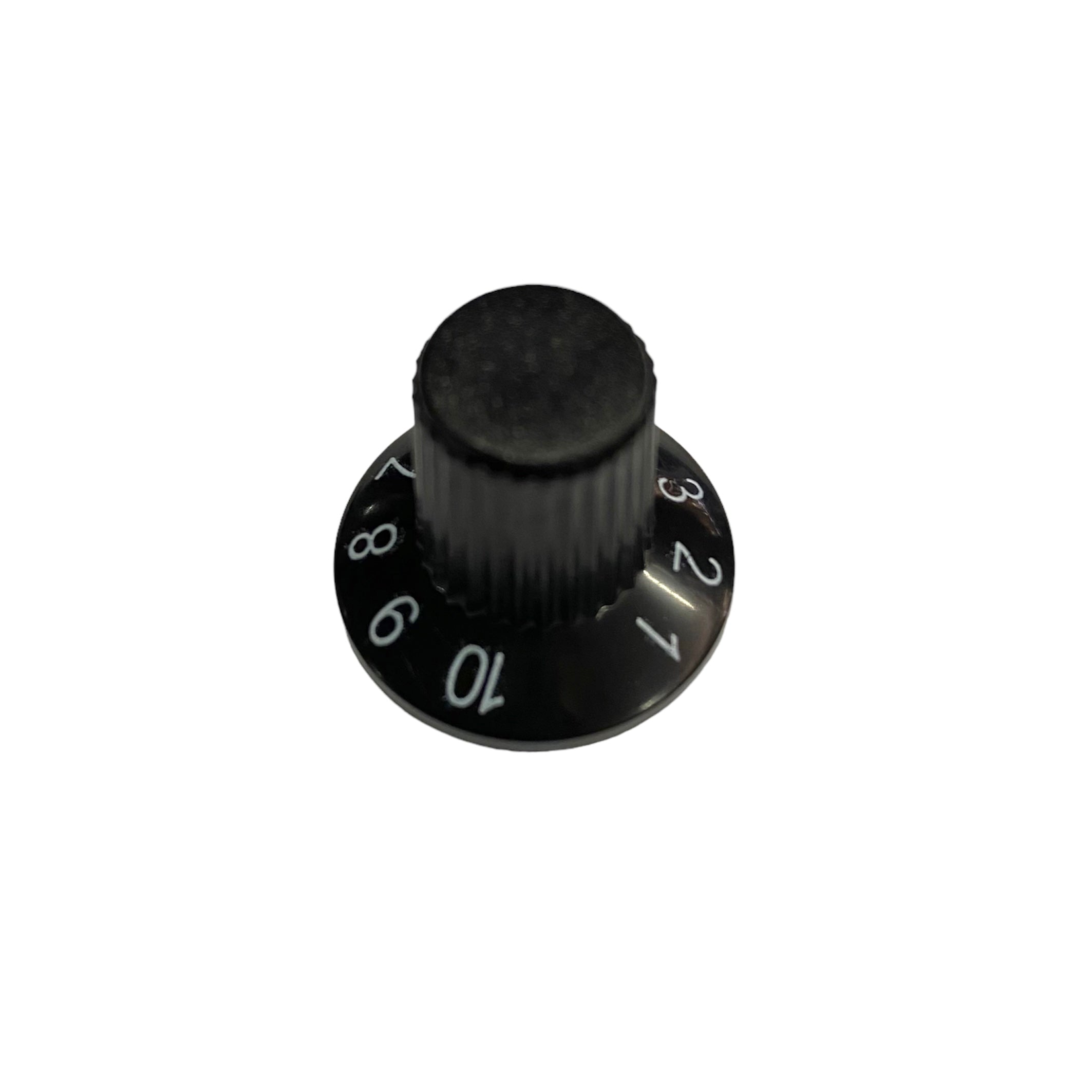 Knob - F Style Top Hat Small - Black