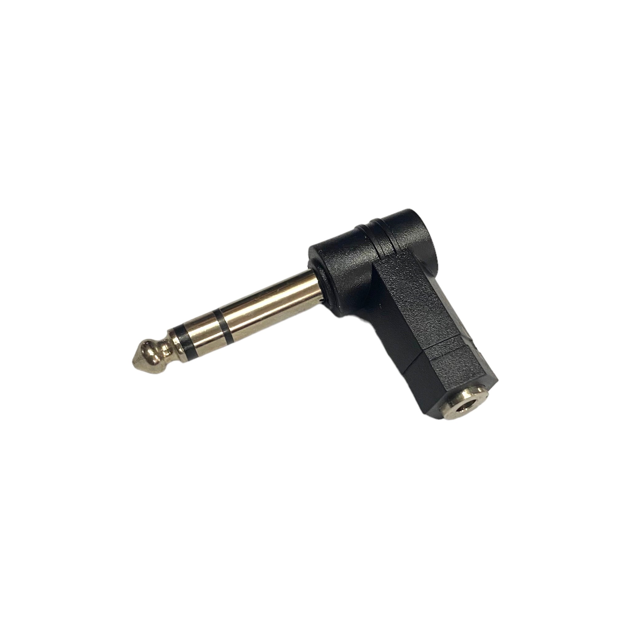 Adaptor - Stereo 3.5mm Female to 6.3mm Male - Right Angle