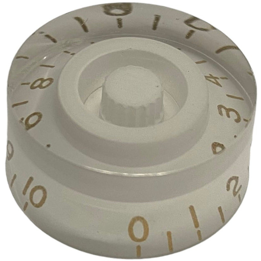 Knob - LP Speed Style - White/Gold