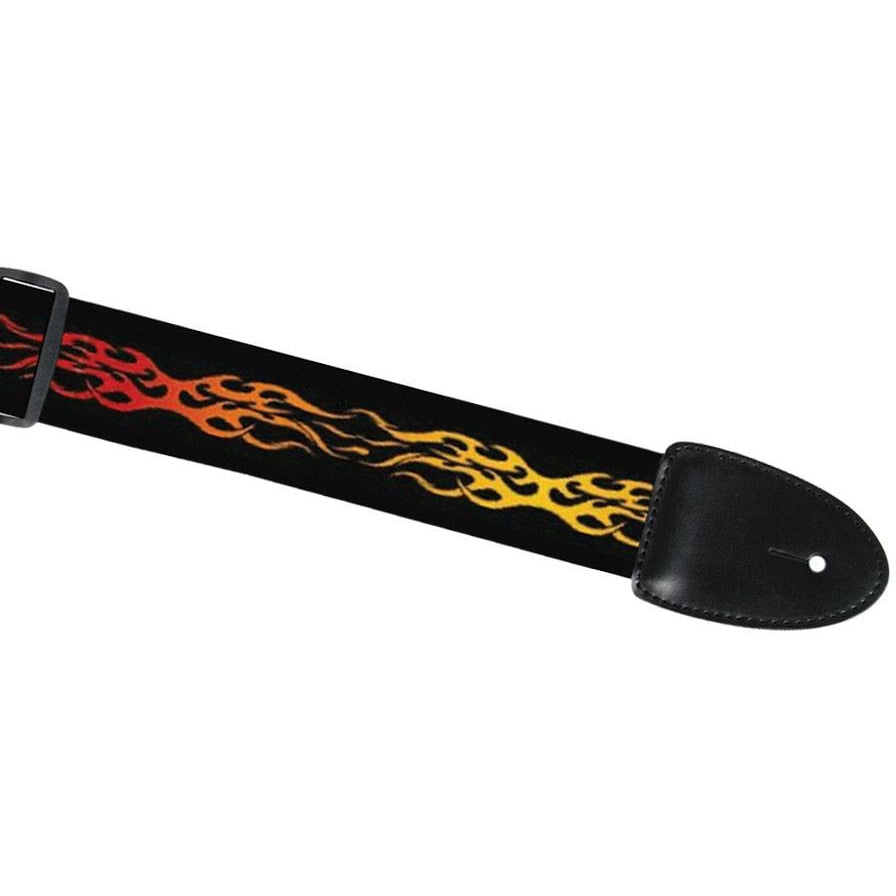 XTR 2 inch Poly Guitar Strap Flames
