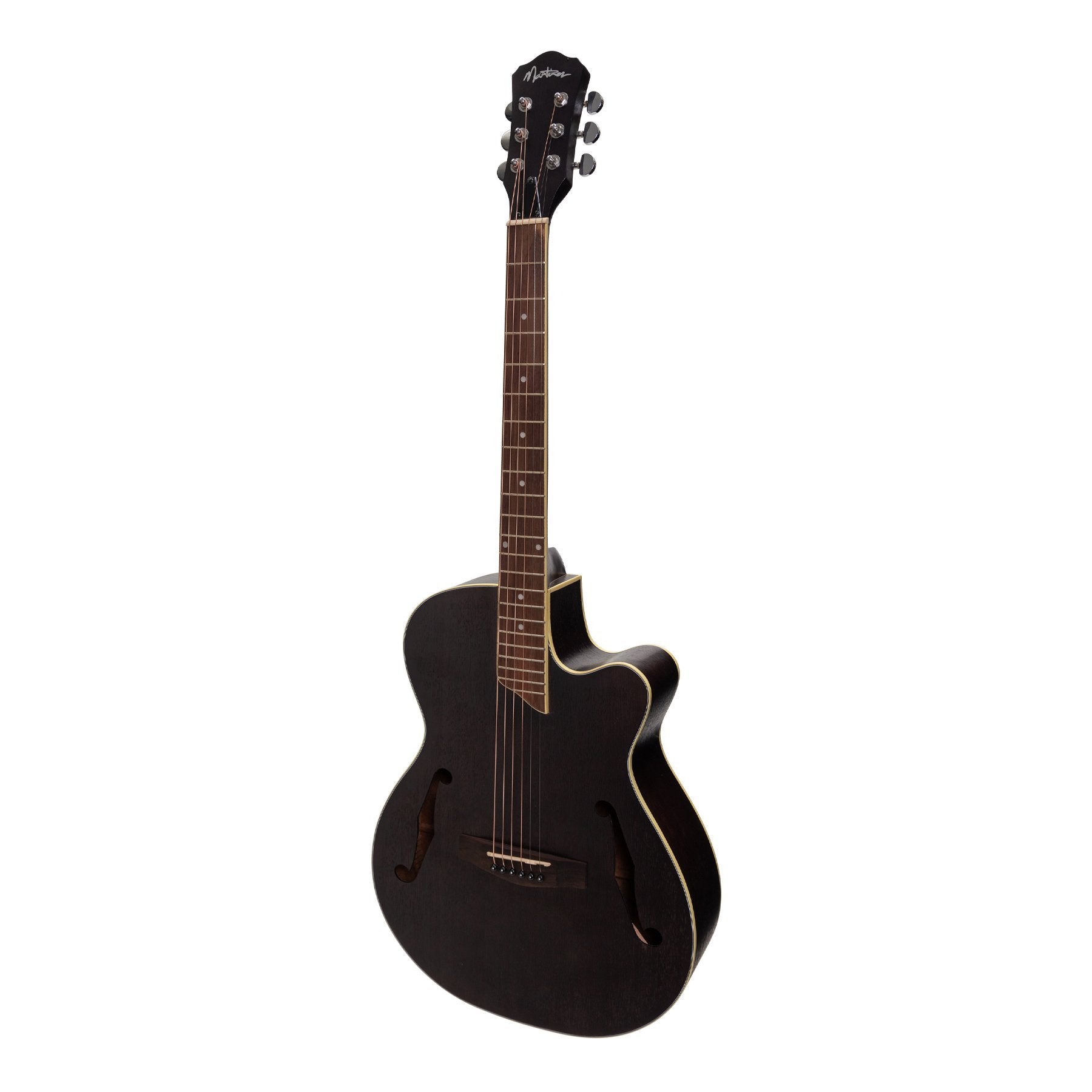 Martinez Jazz Hybrid Acoustic Electric Black